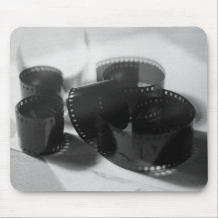  filmstrips van 35 mm in zwart-wit muismat