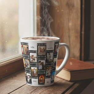 Filmstrook Fotocollage op maat 26-Foto Herinnering Latte Mok