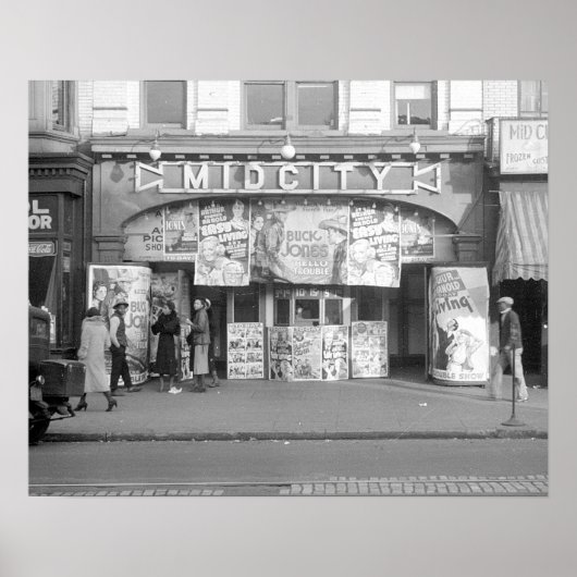 Filmtheater in Midcity, 1937.  foto Poster (Voorkant)