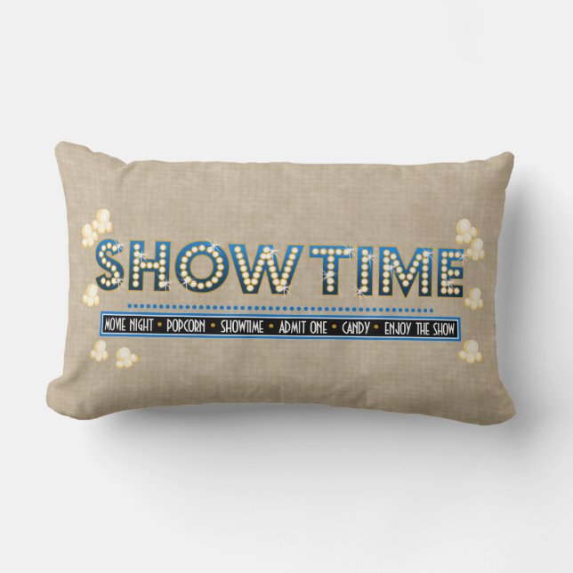 Filmtheater Showtime Pillow - Blue Accent Kussen (Voorkant)