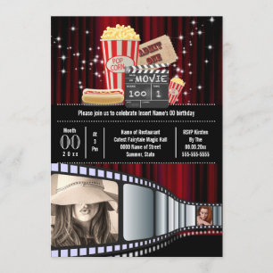 Filmthema 2 filmstrip popcorn kaart