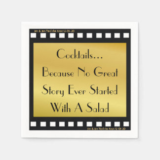 Filmthema Cocktail Party Servetten