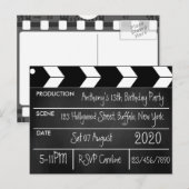 Filmthema Verjaardagsfeestje Krijtbord Briefkaart (Voorkant / Achterkant)