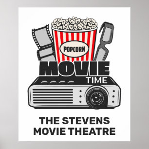 Filmtijd aangepaste tekst poster