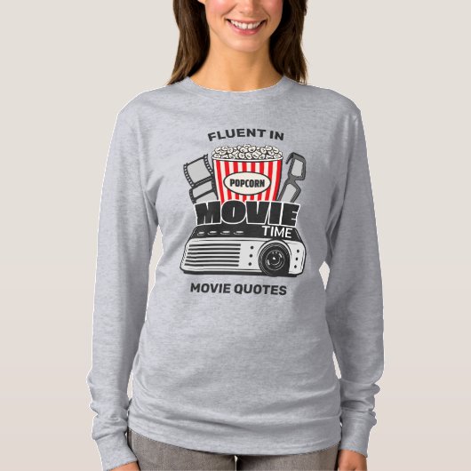 Filmtijd aangepaste tekst t-shirt (Voorkant)