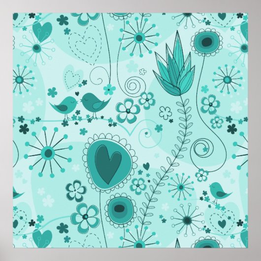 Filmtuin in het Poster Turquoise (Voorkant)