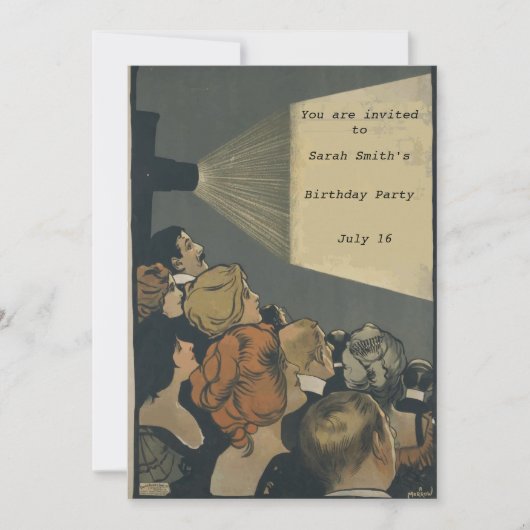  filmuitnodiging kaart (Voorkant)