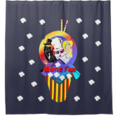 Filmventilator Pop Corn Shower Curtain Douchegordijn (Voorkant)