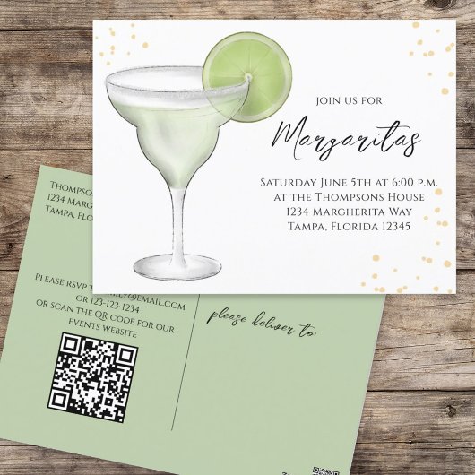 Filmwebsite Waterverf Margarita QR-code Briefkaart