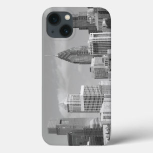 Filmwolkenkrabber zwart-wit iPhone 13 hoesje