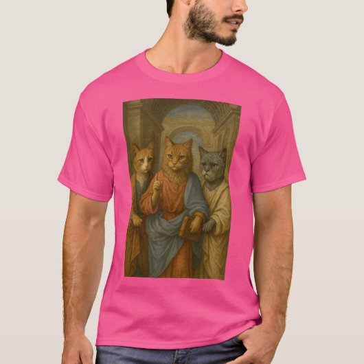 Filosoferen als een kat! t-shirt (Voorkant)