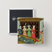 Filosofie en de Muses Vierkante Button 5,1 Cm (Voorkant /achterkant)