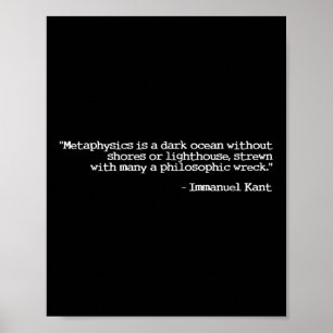 Filosofie en metafysica citeren Immanuel Kant Poster