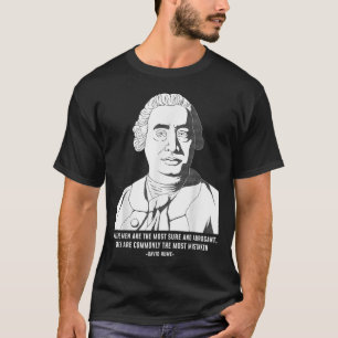 Filosofie Quote Skepticus David Hume T-shirt