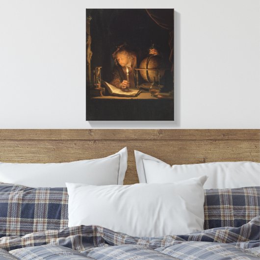 Filosoof Alchemist in het laboratorium Canvas Afdruk (Insitu (Slaapkamer))