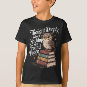 Filosoof dacht diep filosofie woordspeling Joke Gr T-shirt