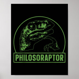 Filosoof Grappige Filosofie Meme Velociraptor D Poster