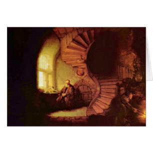 Filosoof in Meditatie. Door Rembrandt Van Rijn