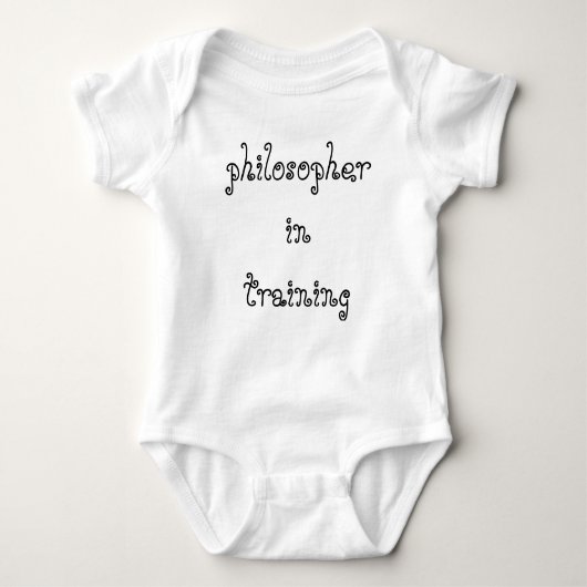 Filosoof in opleiding baby creeper romper (Voorkant)