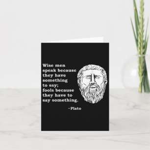 Filosoof Plato Quote - Filosofie Student Nerd Kaart