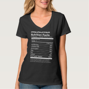 Filosoof Voeding Feiten Grappig T-shirt
