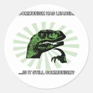 Filosoraptor-communisme Ronde Sticker