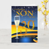 Fils 30e anniversaire Carte de voeux Fils spécial (Fleur jaune)