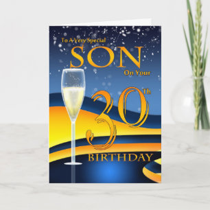 Fils 30e anniversaire Carte de voeux Fils spécial