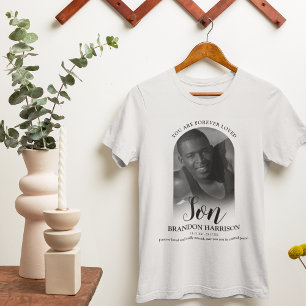 Fils aimé pour toujours T-Shirt Mémorial Photo