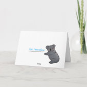 Fils bébé félicitations koala carte bleue (Dos)