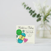 Fils Carrés/Crochet/Tricot Cartes de visite (Debout devant)