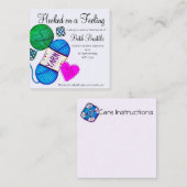 Fils Carrés/Crochet/Tricot Cartes de visite (Devant / Derrière)