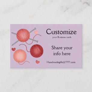 Fils/Crochet/Tricot Carte de visite