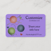 Fils/Crochet/Tricot Carte de visite (Devant)