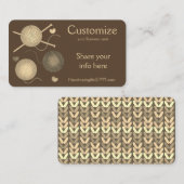 Fils/Crochet/Tricot Carte de visite (Devant / Derrière)