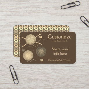 Fils/Crochet/Tricot Carte de visite