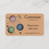 Fils/Crochet/Tricot Carte de visite (Devant)