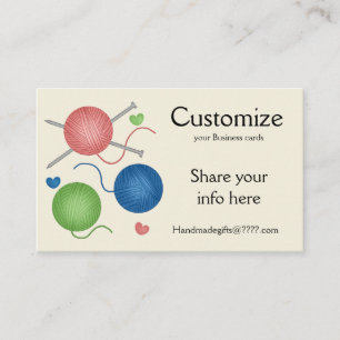 Fils/Crochet/Tricot Cartes de visite