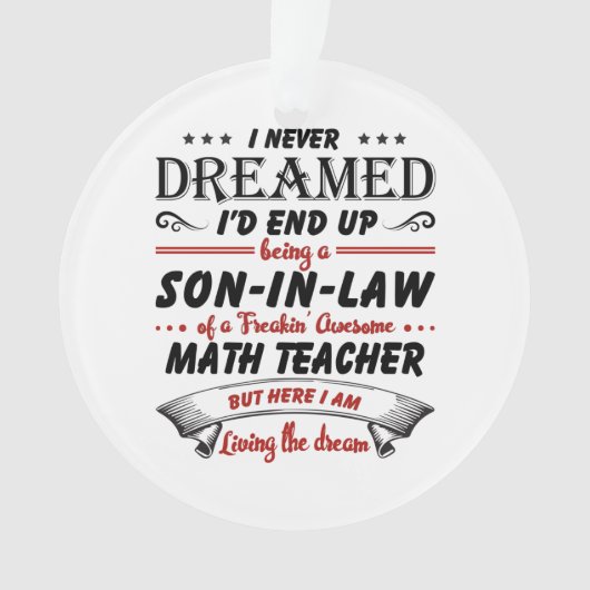 Fils Dans La Loi De Magnifique Enseignant Math (devant)
