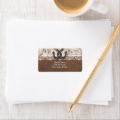 Fils de cheval rustiques et Étiquettes de Mariage (En situation)