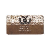 Fils de cheval rustiques et Étiquettes de Mariage  (Devant)