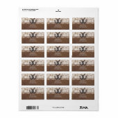 Fils de cheval rustiques et Étiquettes de Mariage (Feuille entière)