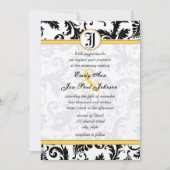 Fils de Damas Jaunes et Noirs Invitations de maria (Devant)