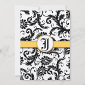 Fils de Damas Jaunes et Noirs Invitations de maria (Dos)