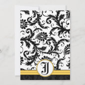 Fils de Damas Jaunes et Noirs Invitations de maria (Dos)