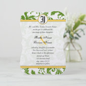 Fils de Damas Jaunes et verts Invitations de maria (Debout devant)