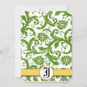 Fils de Damas Jaunes et verts Invitations de maria (Dos)