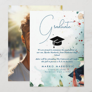 Fils de diplôme I Colorful Faire-part