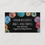 Fils de griffes tricot crochet carte de visite (Dos)