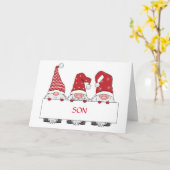 **FILS** DES GNOMES POUR CARTE DE NOËL (Fleur jaune)